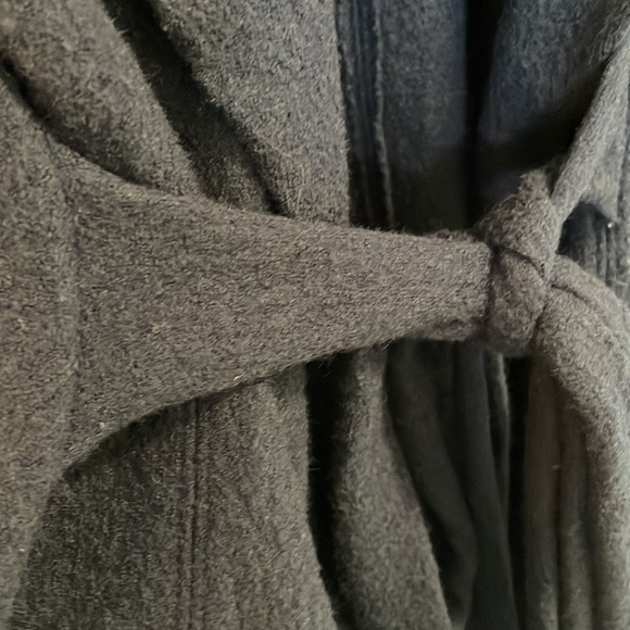 Guinevere x Anthro LS Cardigan SWEATER Wrap WITH BELT Navy Blue Size Small - Picture 9 of 11